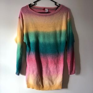 Rainbow sweater. Size 4